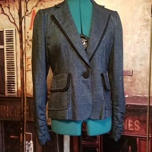 Like new Nanette Lepore suit jacket navy & black